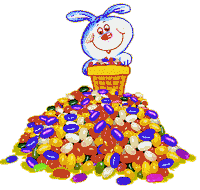 Gif animé Pâques lapin bonbons